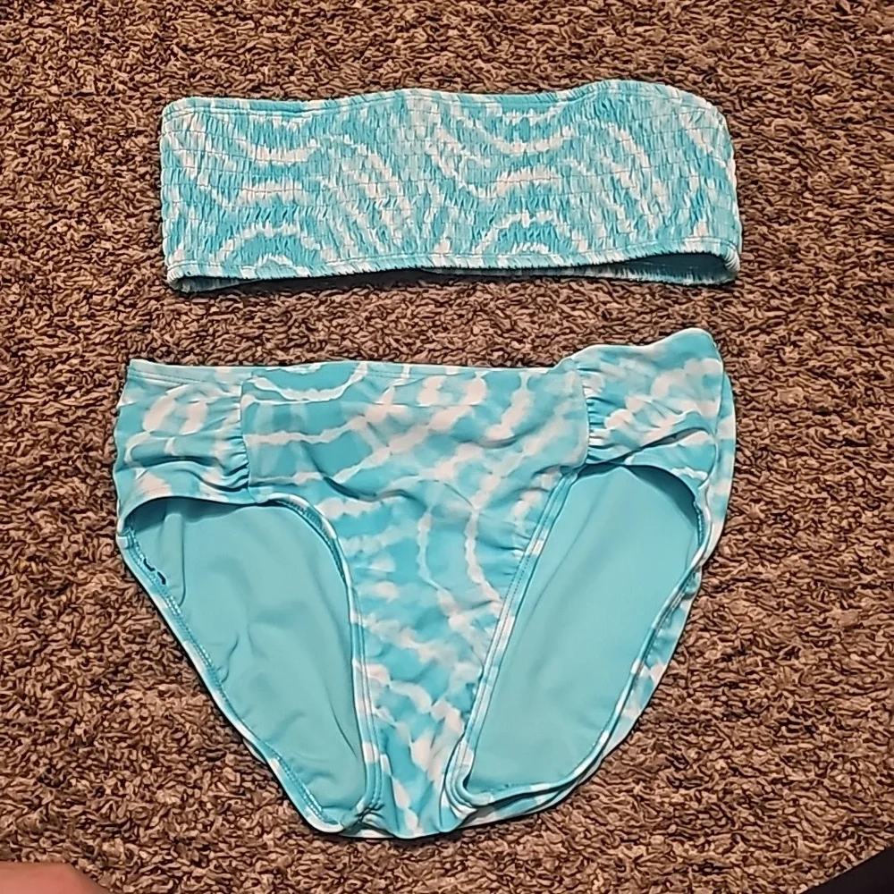 Justice girls youth sz 12 tie dye swim set